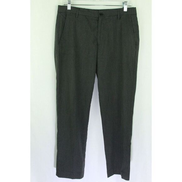 Britches Samtex Gray Dress Pants Flat Front Stretch Pockets Mens 32/29 - Picture 1 of 9